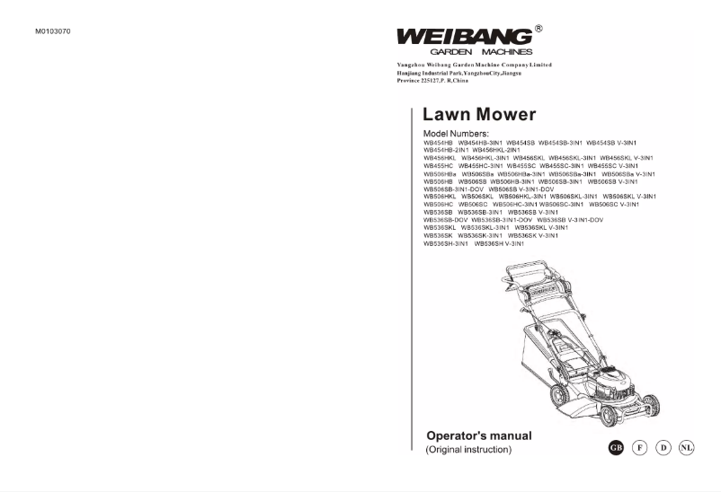Page n°1 - Manuel utilisateur Weibang WB506SBa