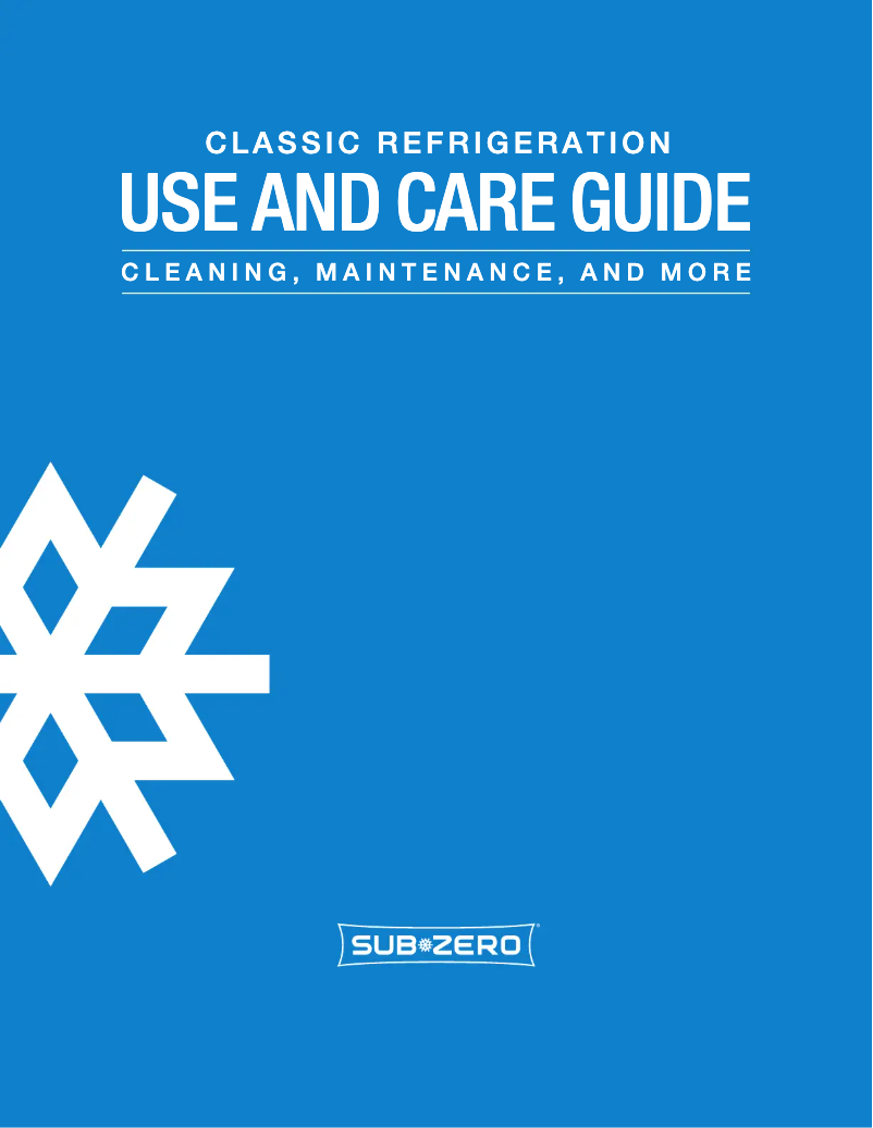 Page n°1 - Manuel utilisateur Sub-Zero BI-42UFD/O