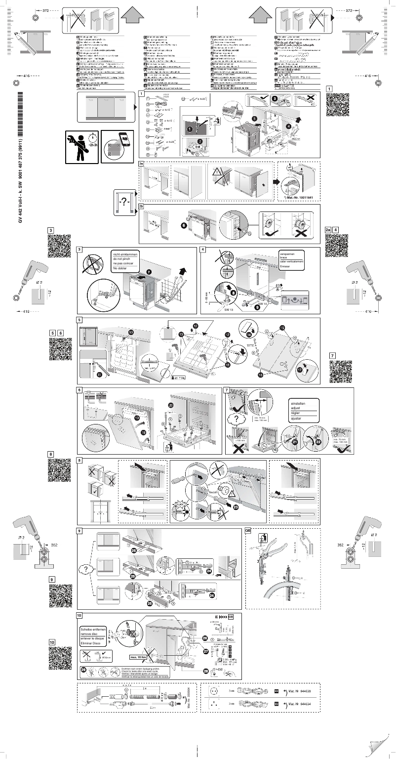 Page 1 de la notice Guide d'installation Siemens SR63EX20KE