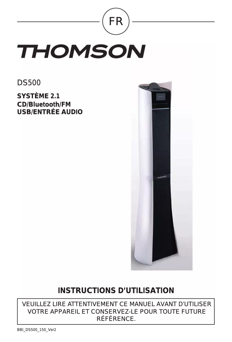 Page n°1 - Manuel utilisateur Thomson DS500GREY