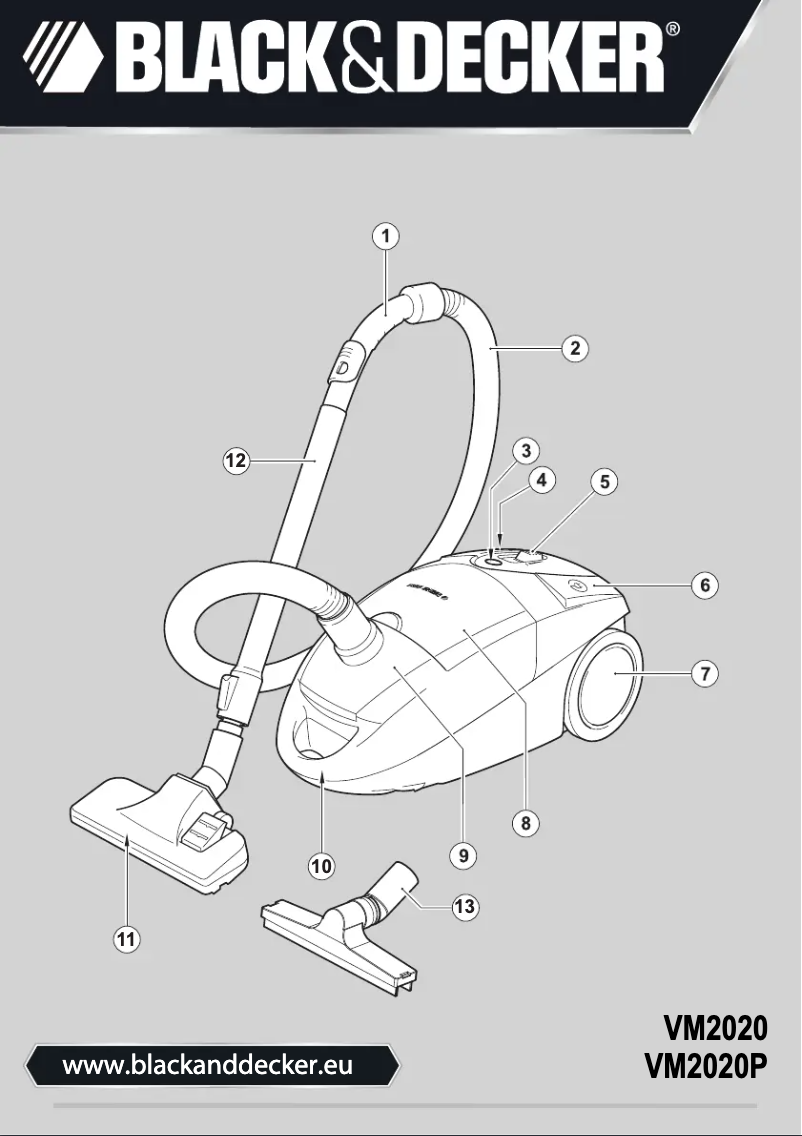 Page 1 de la notice Manuel utilisateur Black & Decker VM2020