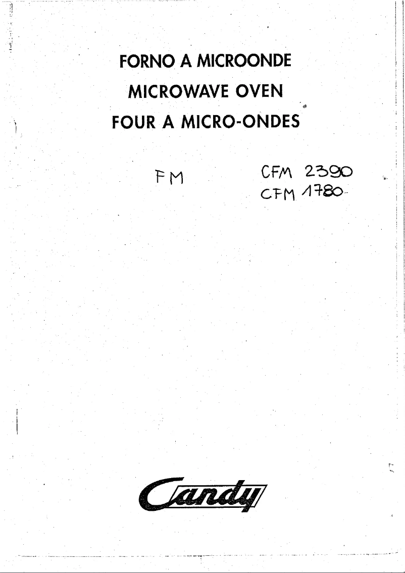 Página 1 del manual Manual de usuario Candy CFM 2390