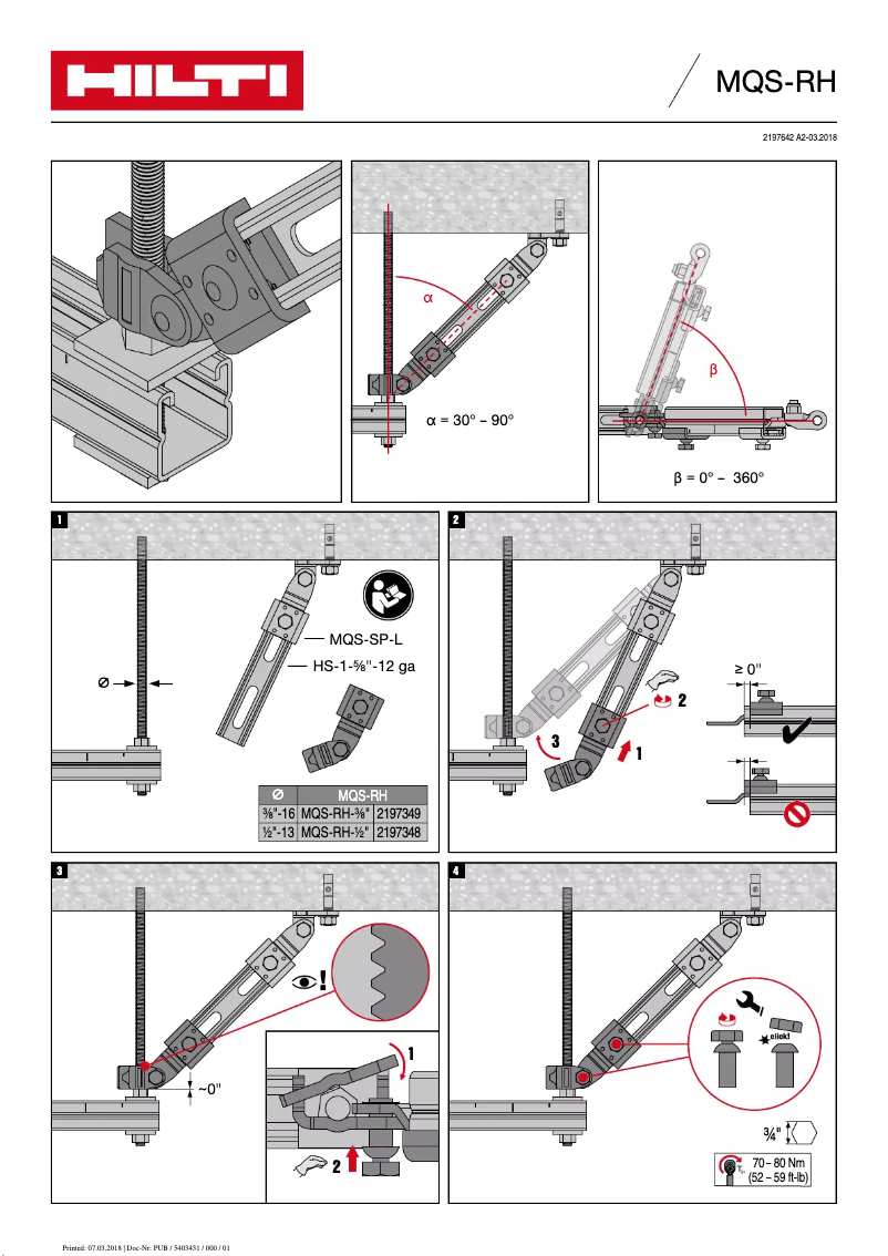 Page n°1 - Manuel utilisateur Hilti MQS-RH