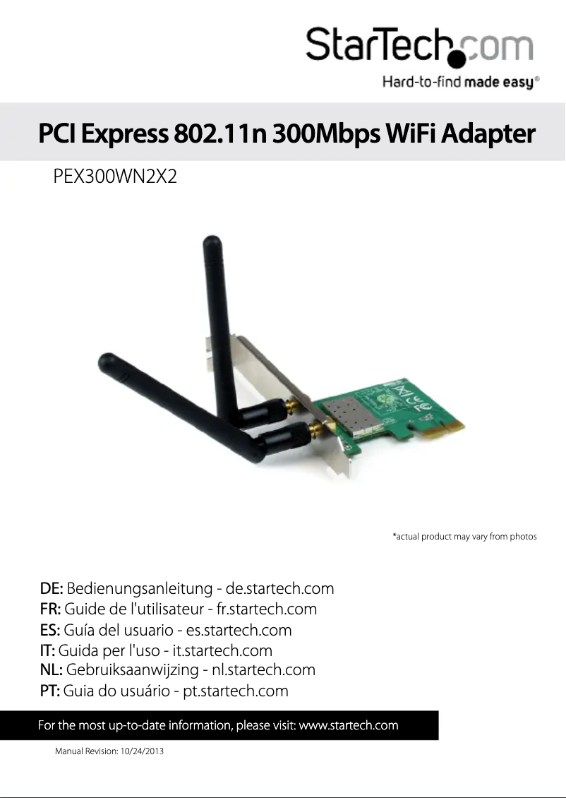 Image de la première page du manuel de l'appareil PEX300WN2X2