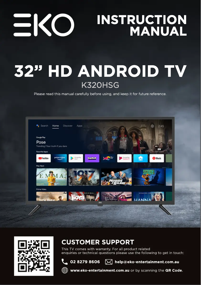 Image de la première page du manuel de l'appareil K320HSG