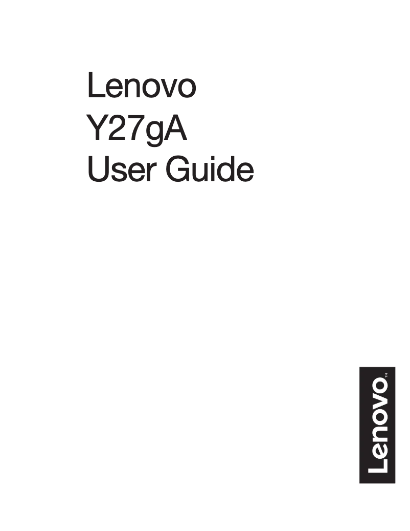 Page 1 de la notice Manuel utilisateur Lenovo Y27gA