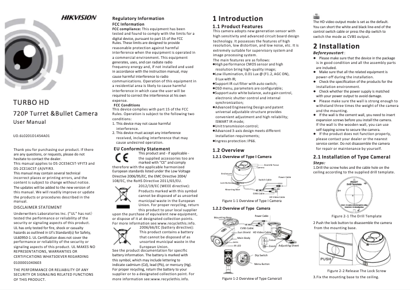Image de la première page du manuel de l'appareil DS-2CE16C5T-VFIR3