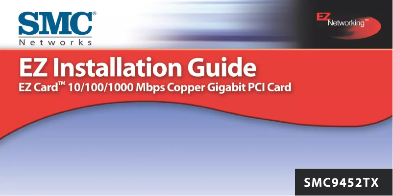 Page n°1 - Manuel utilisateur SMC EZ Card 1000
