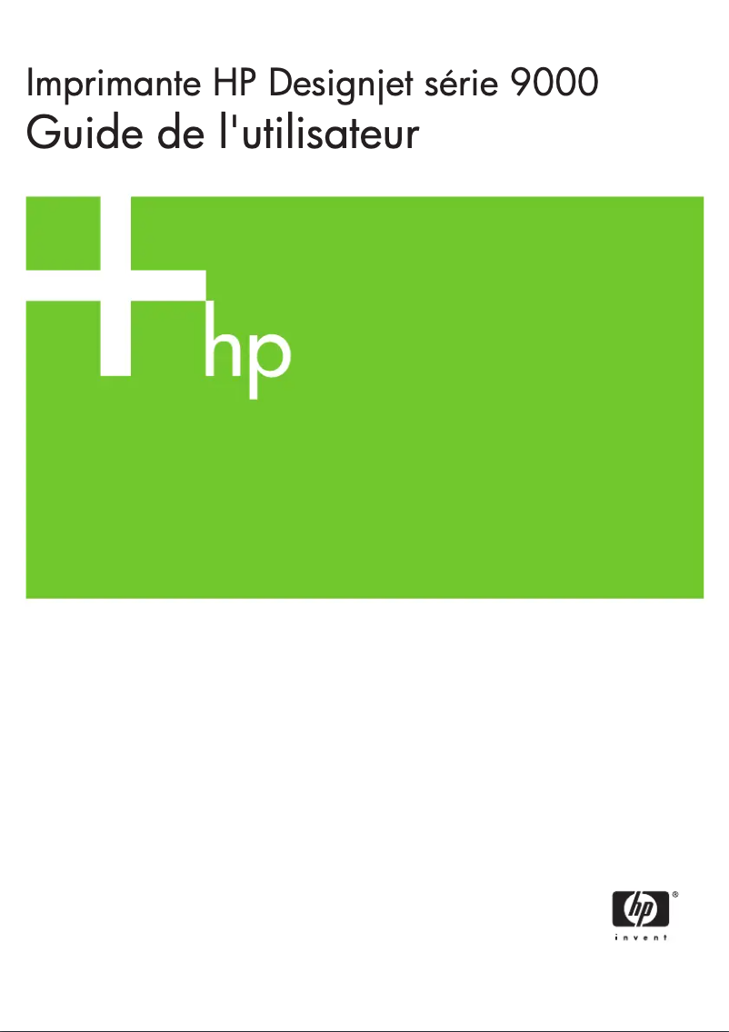 Page 1 de la notice Manuel utilisateur HP DesignJet 9000s