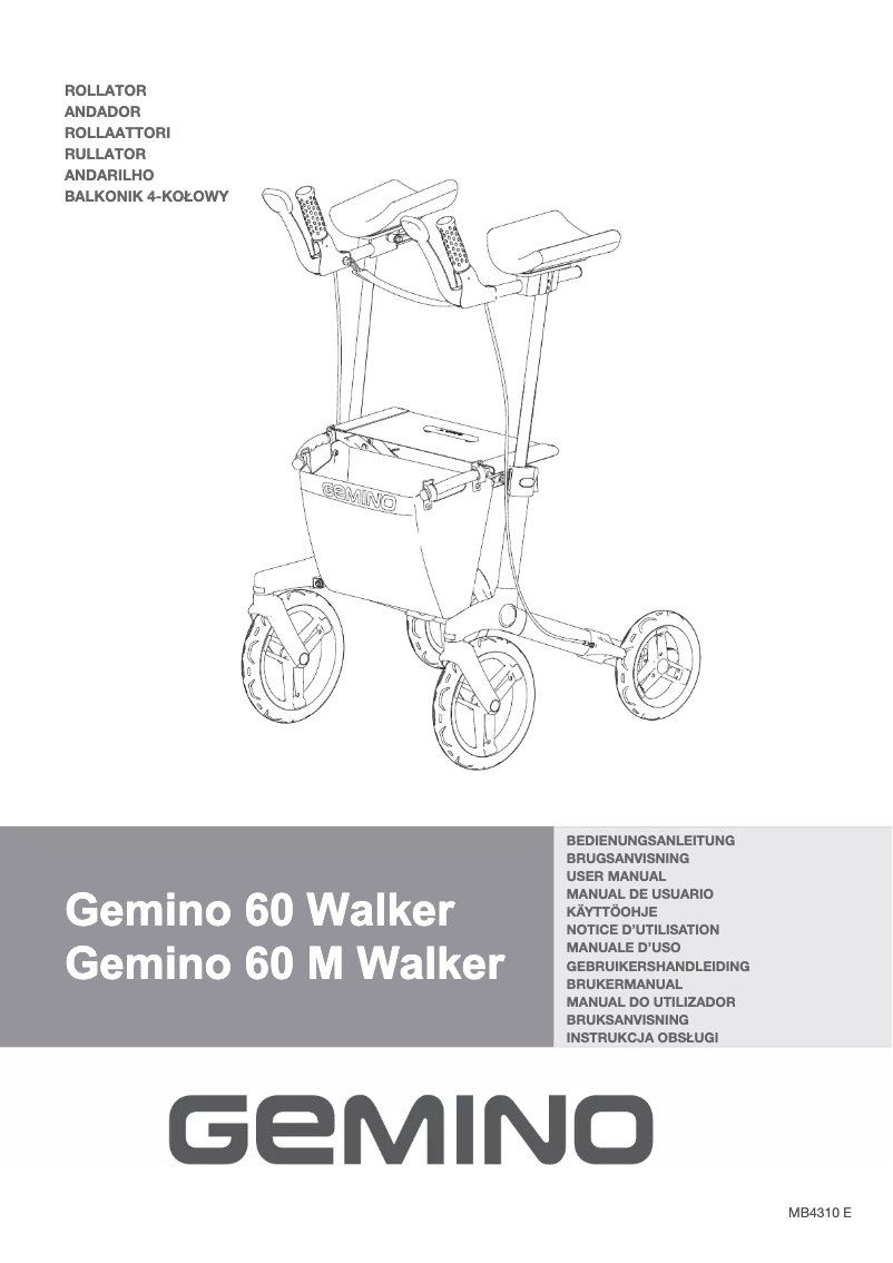 Page 1 of the manual User Manual Gemino 60 M Walker