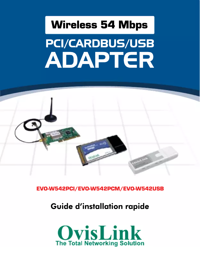 Image de la première page du manuel de l'appareil Evo-W542PCI