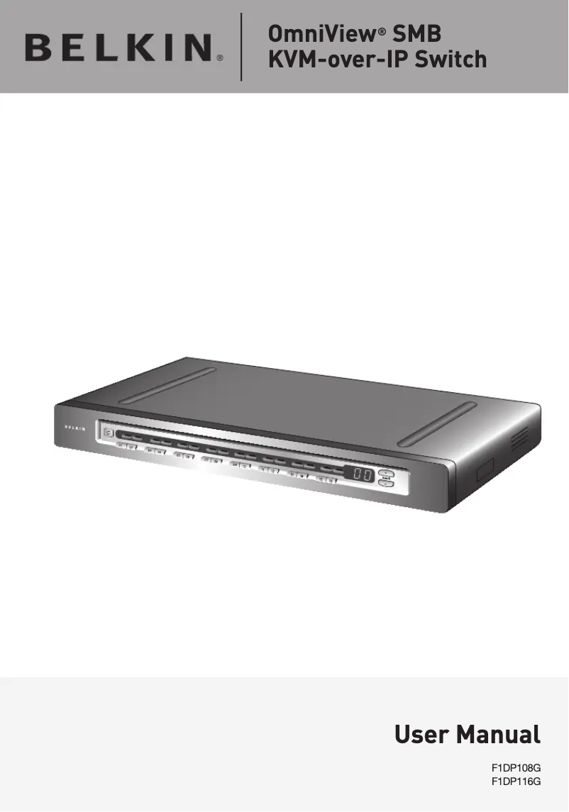 Page 1 de la notice Manuel utilisateur Belkin OmniView F1DP116G