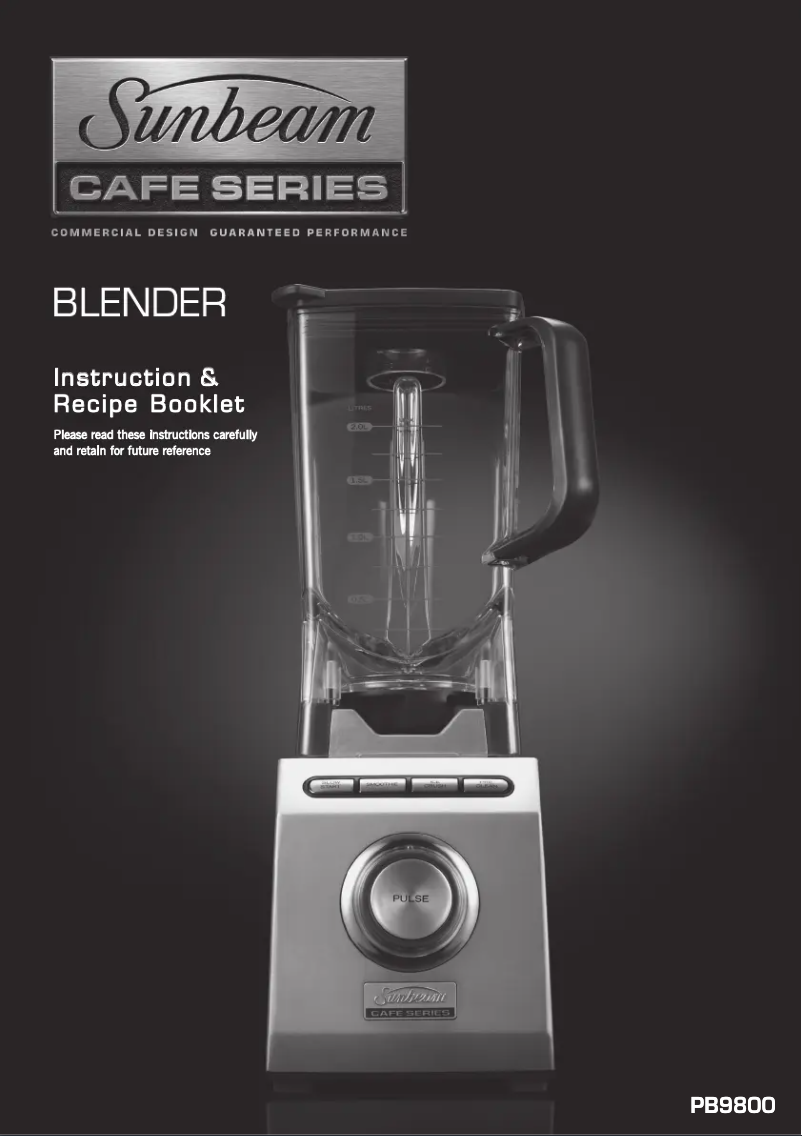 Image de la première page du manuel de l'appareil Cafe Series PB9600