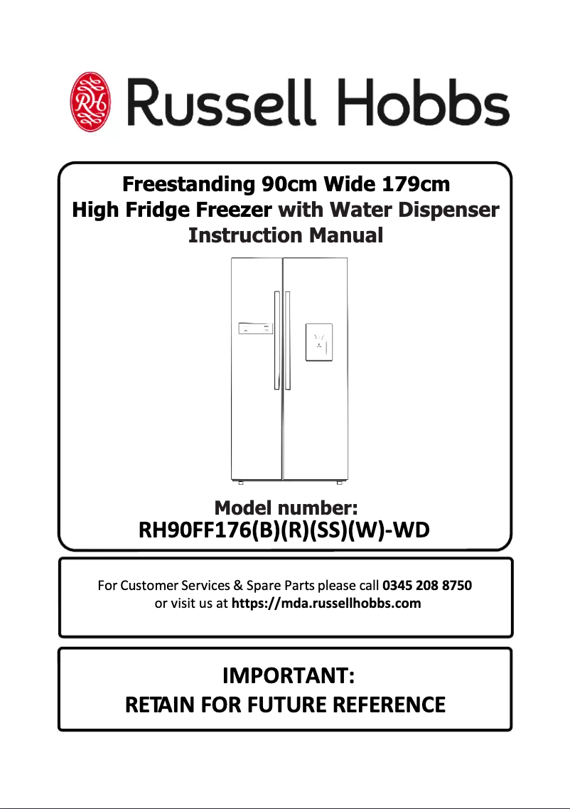 Image de la première page du manuel de l'appareil RH90FF176B-WD