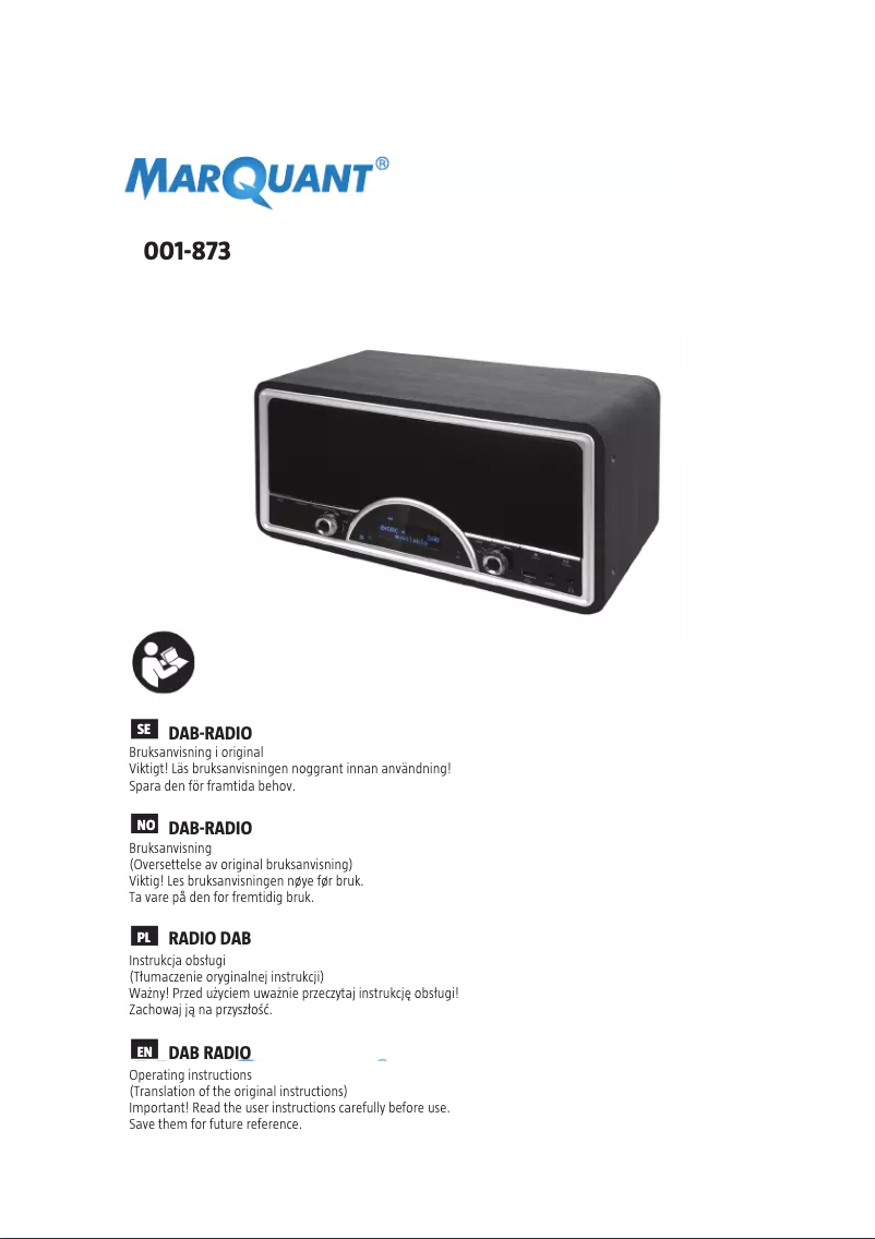 Page n°1 - Manuel utilisateur Marquant 001-873