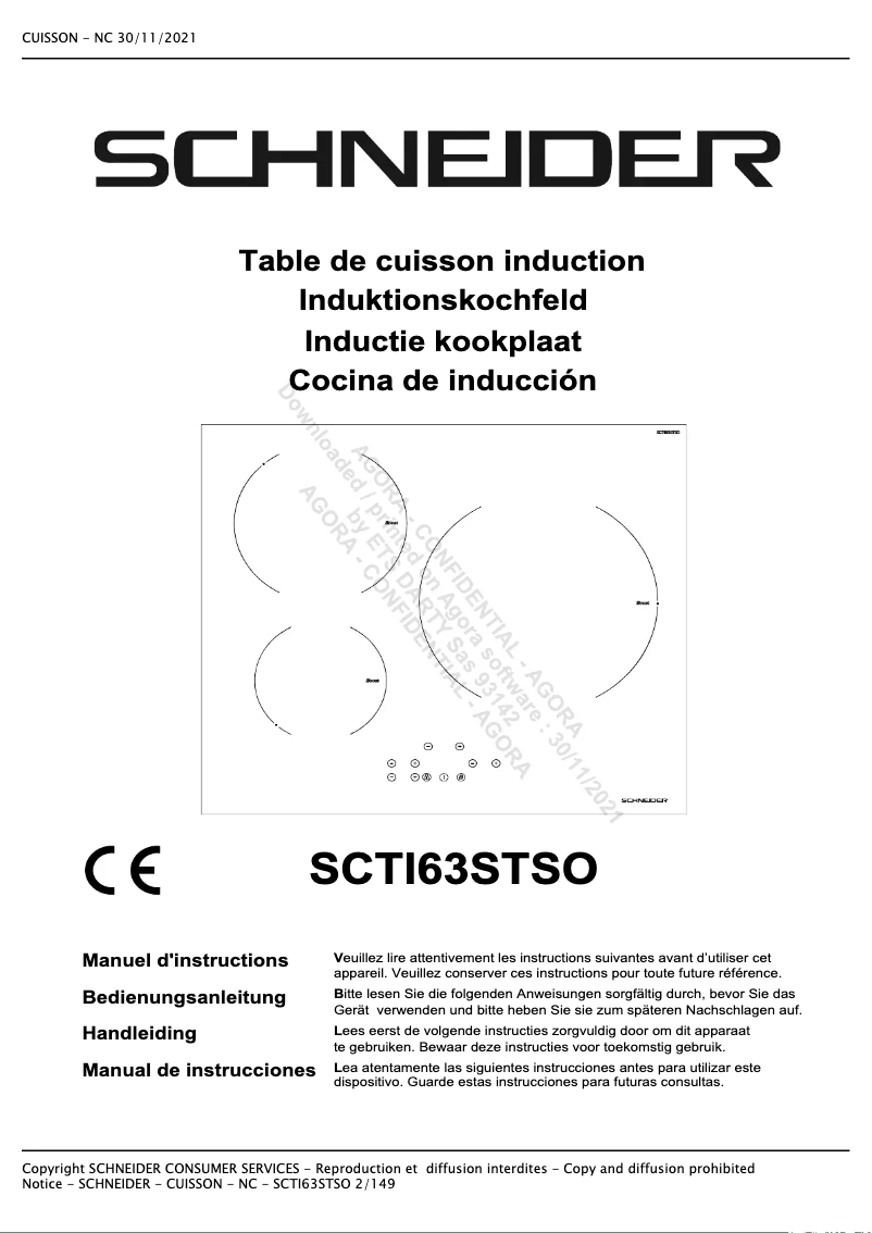 Page 1 de la notice Manuel utilisateur Schneider SCTI63STSO