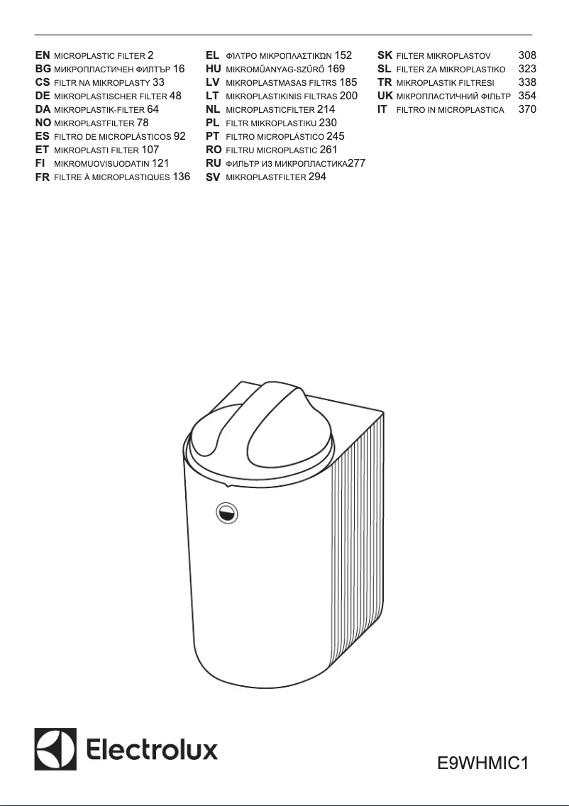 Image de la première page du manuel de l'appareil E9WHMIC1