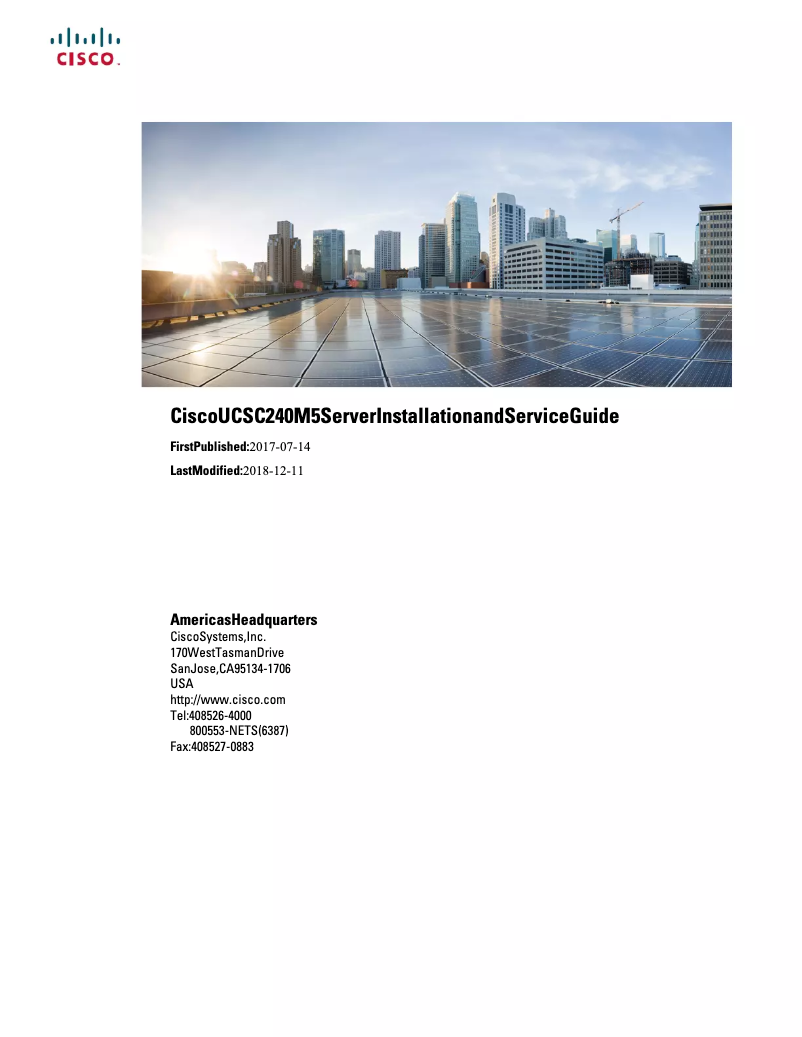 Page n°1 - Manuel utilisateur Cisco UCS C240 M5
