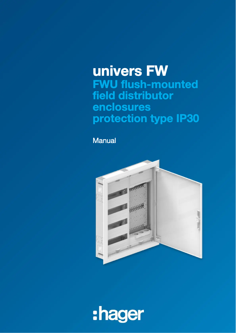 Page 1 de la notice Manuel utilisateur Hager FWU72K2