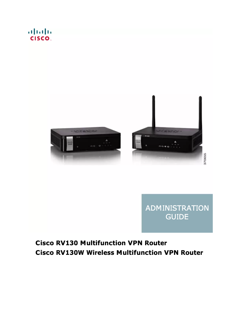 Imagen de la primera página del manual del dispositivo RV130