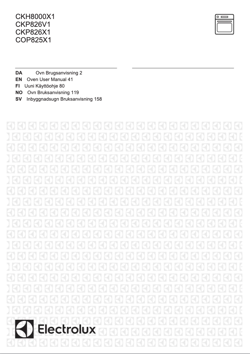 Page 1 de la notice Manuel utilisateur Electrolux CKH8000X1