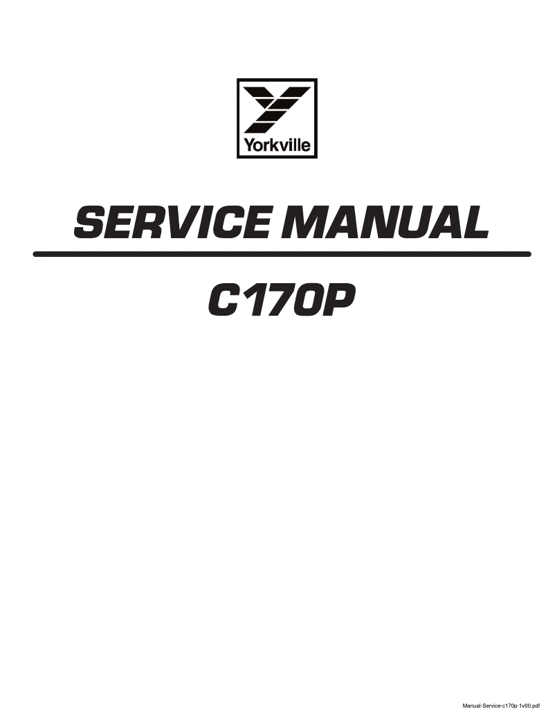 Page n°1 - Manuel utilisateur Yorkville C170P