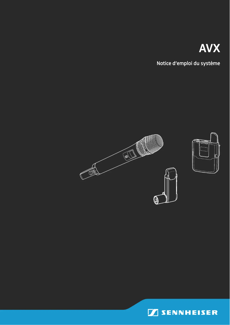 Page 1 de la notice Manuel utilisateur Sennheiser SKM AVX-835S