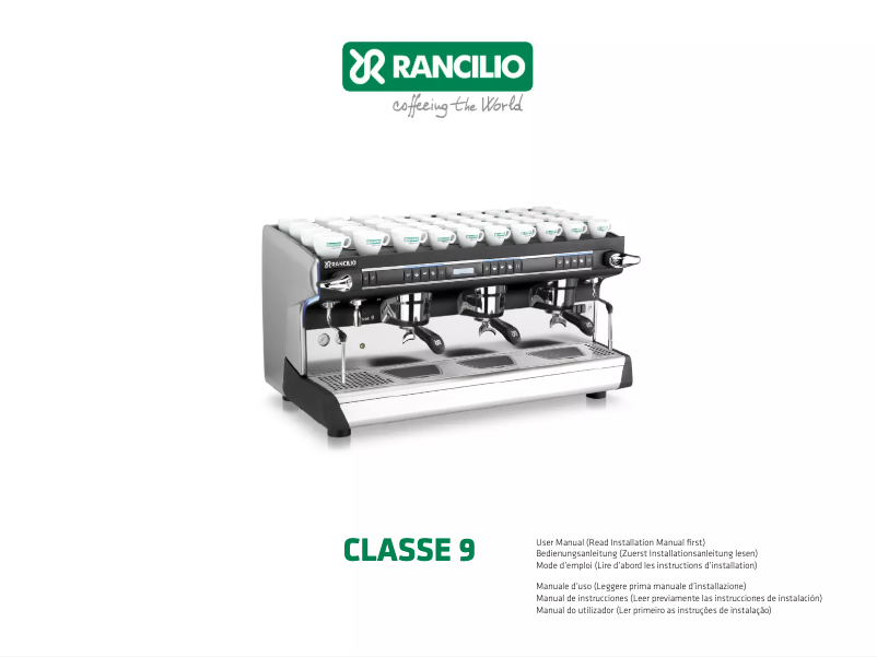 Page n°1 - Manuel utilisateur Rancilio Classe 9