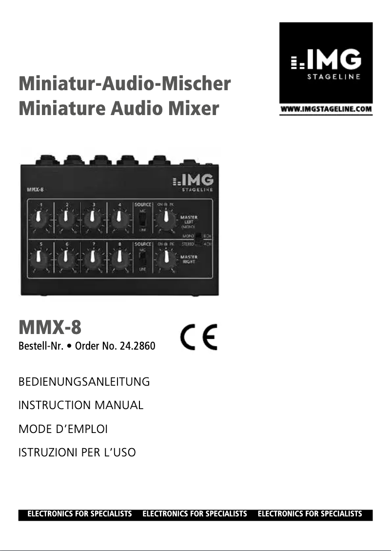 Image de la première page du manuel de l'appareil MMX-8
