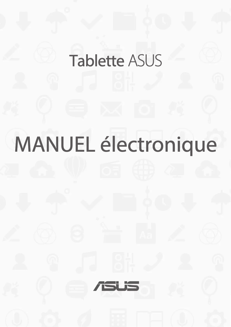Page 1 de la notice Manuel utilisateur Asus ZenPad C 7.0 Z170CX