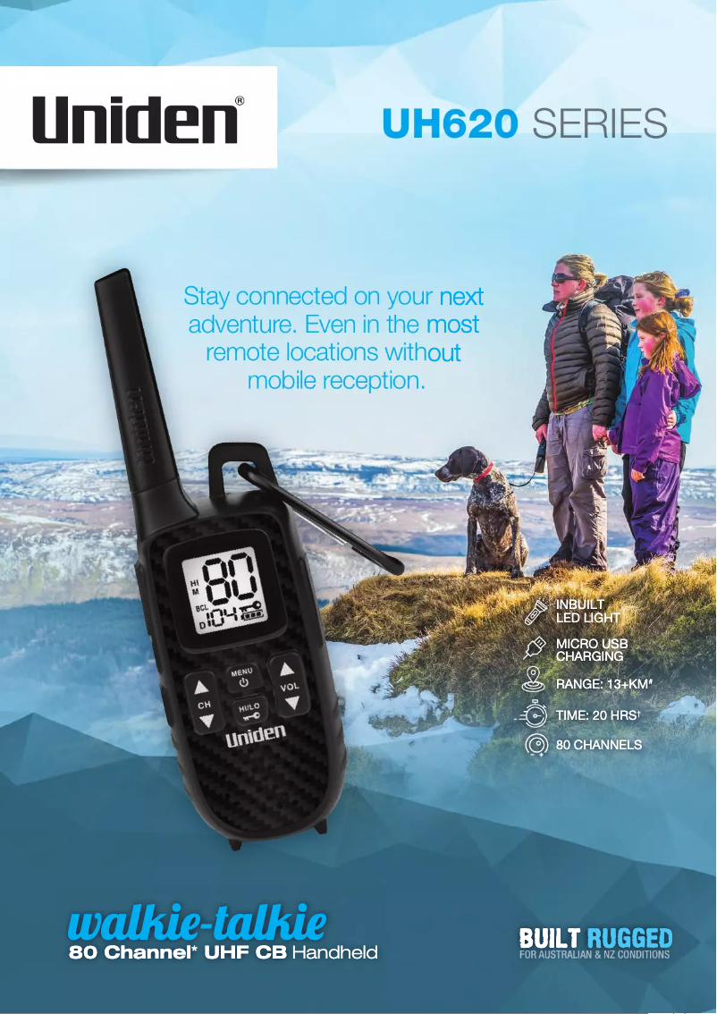 Page 1 de la notice Brochure Uniden UH620