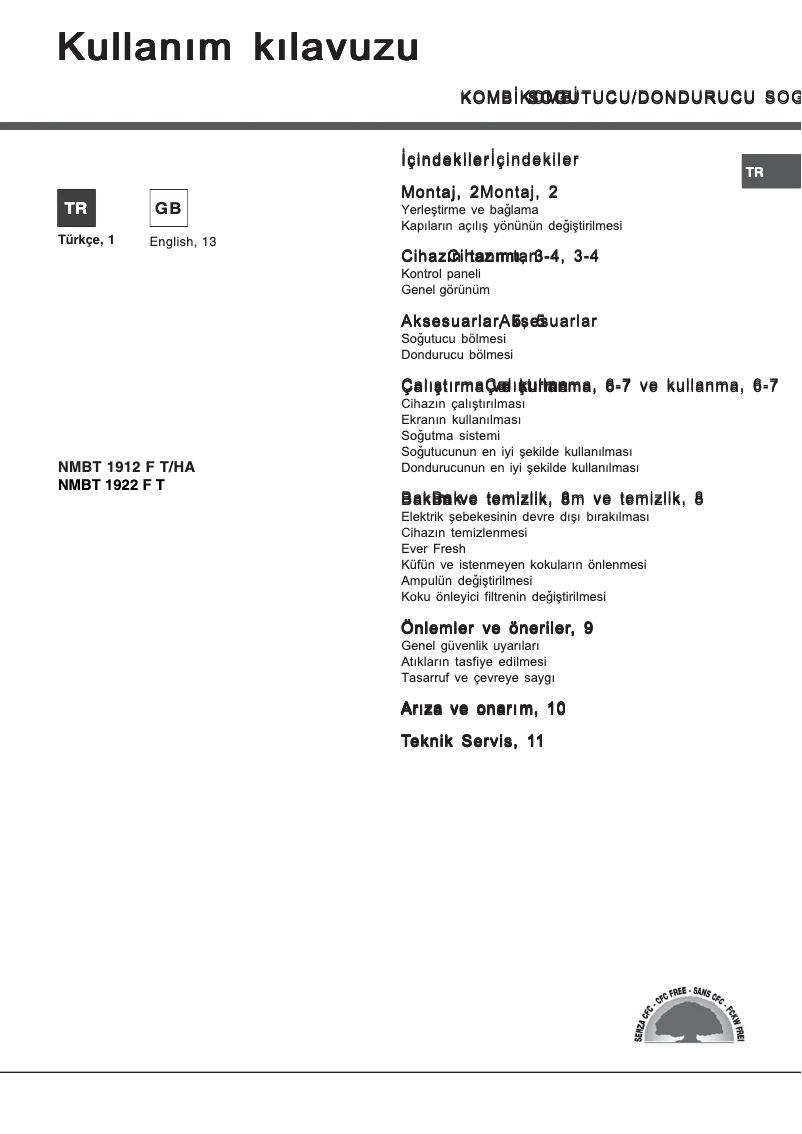 Page n°1 - Manuel utilisateur Hotpoint Ariston NBMT 1922 F T