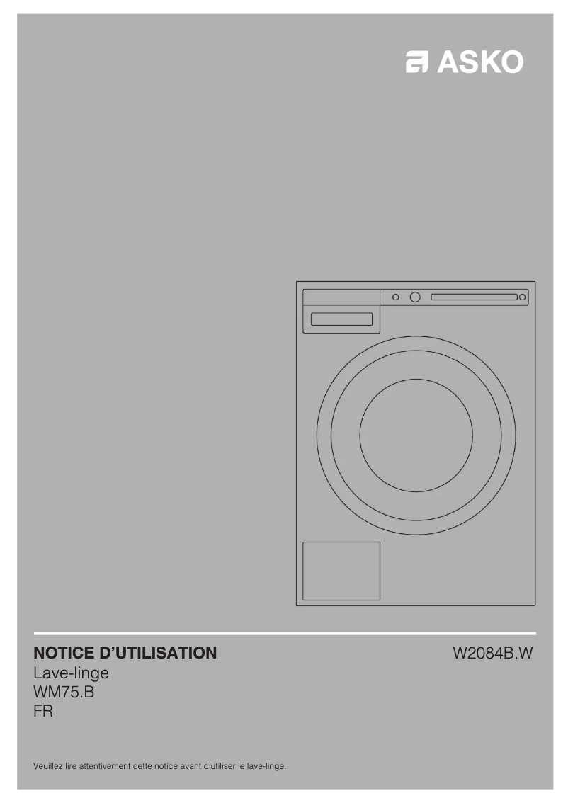 Image de la première page du manuel de l'appareil W2084.W/1