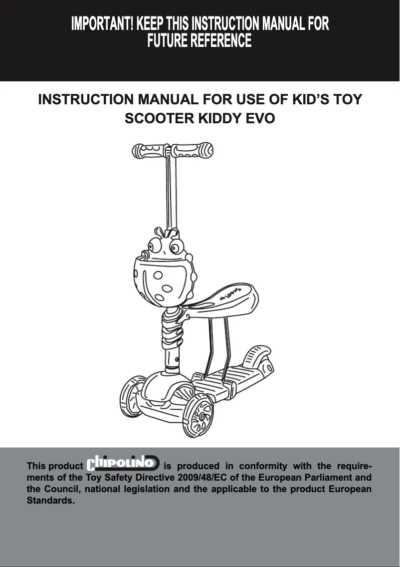 Page 1 de la notice Manuel utilisateur Chipolino 2 in 1 Kiddy Evo