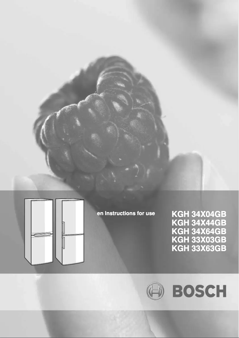 Page 1 of the manual User Manual Bosch KGH34X04GB