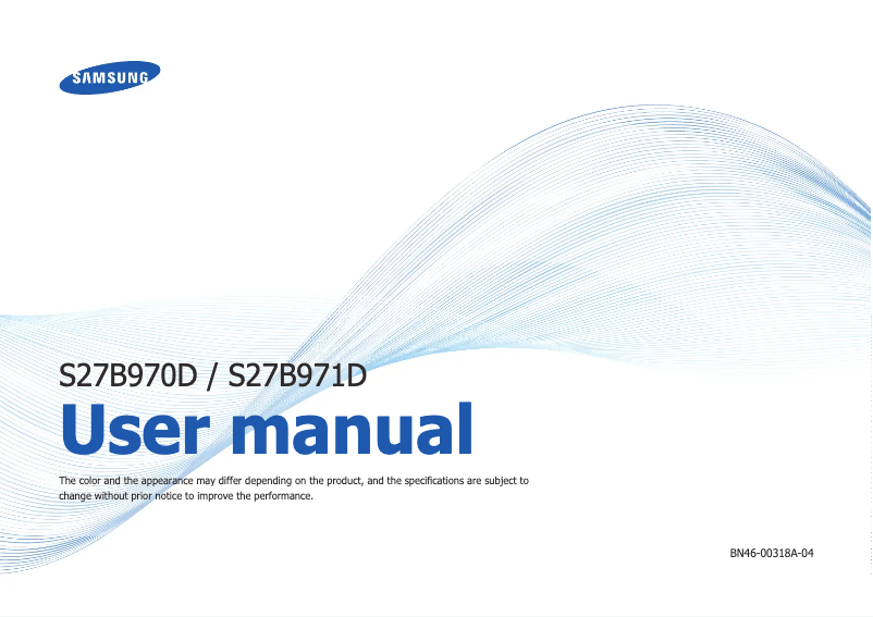 Page 1 de la notice Manuel utilisateur Samsung SyncMaster S27B971D