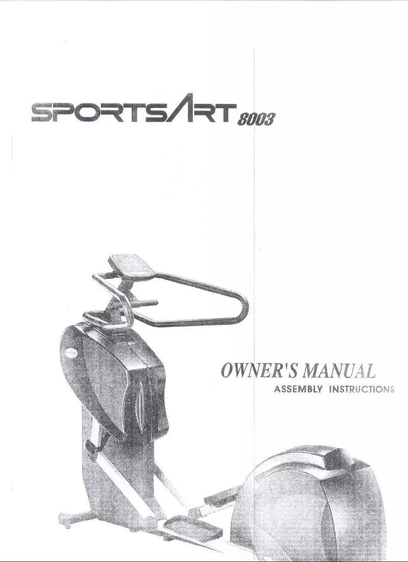 Image de la première page du manuel de l'appareil 8003