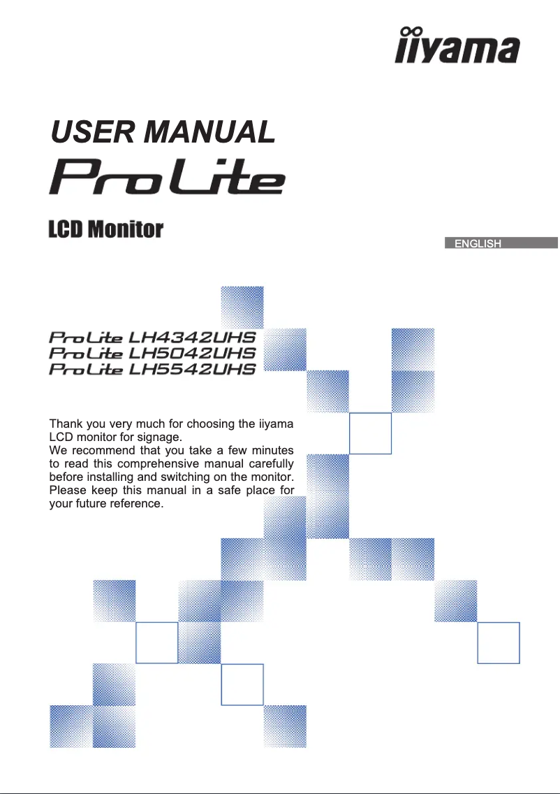 Imagen de la primera página del manual del dispositivo ProLite LH5042UHS