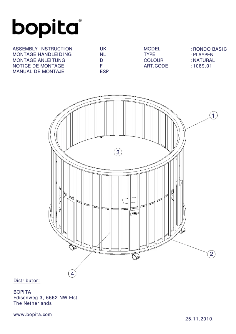 Page n°1 - Manuel utilisateur Bopita Rondo