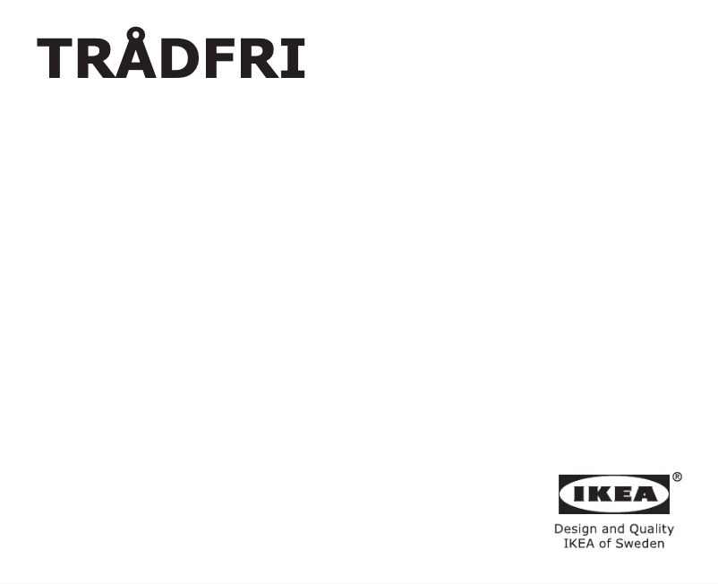 Image de la première page du manuel de l'appareil TRÅDFRI 203.644.76