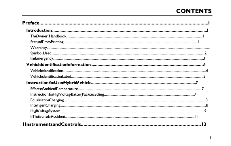 Page n°1 - Manuel utilisateur MG HS Plug-in Hybrid (2023)