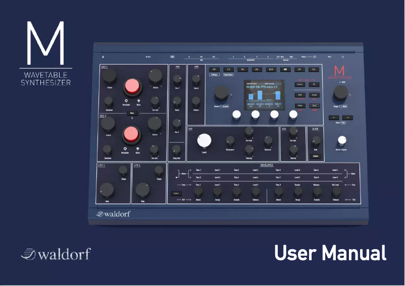 Page 1 de la notice Manuel utilisateur Waldorf M Wavetable
