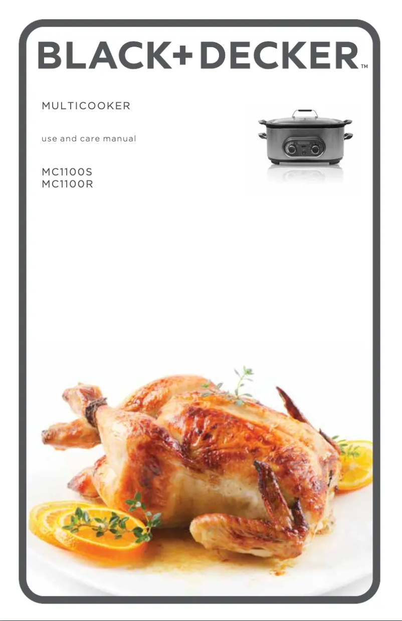 Page n°1 - Manuel utilisateur Black & Decker MC1100S