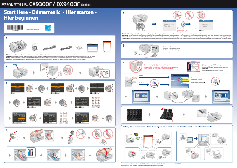 Page n°1 - Manuel utilisateur Epson Stylus CX9300F