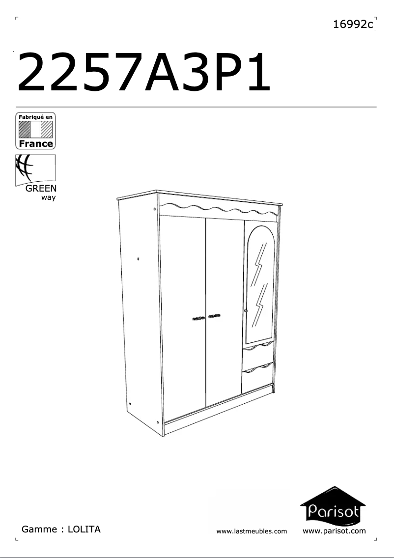 Image de la première page du manuel de l'appareil Lolita 2257A3P1