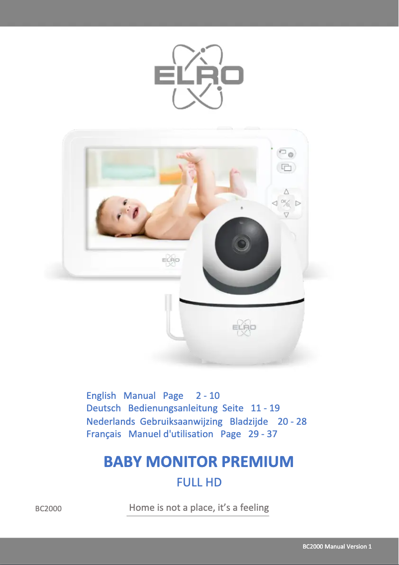 Page 1 de la notice Manuel utilisateur Elro BC2000