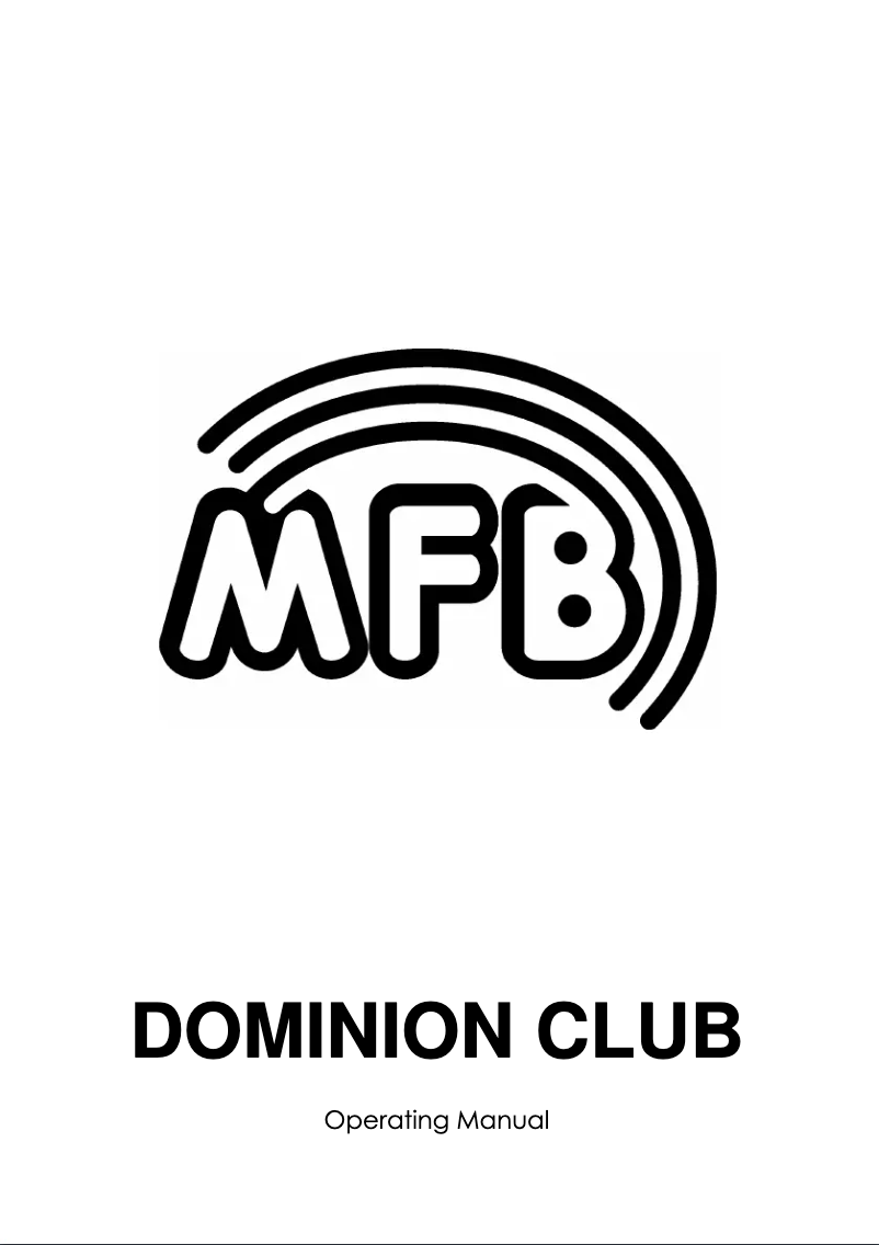 Image de la première page du manuel de l'appareil Dominion Club