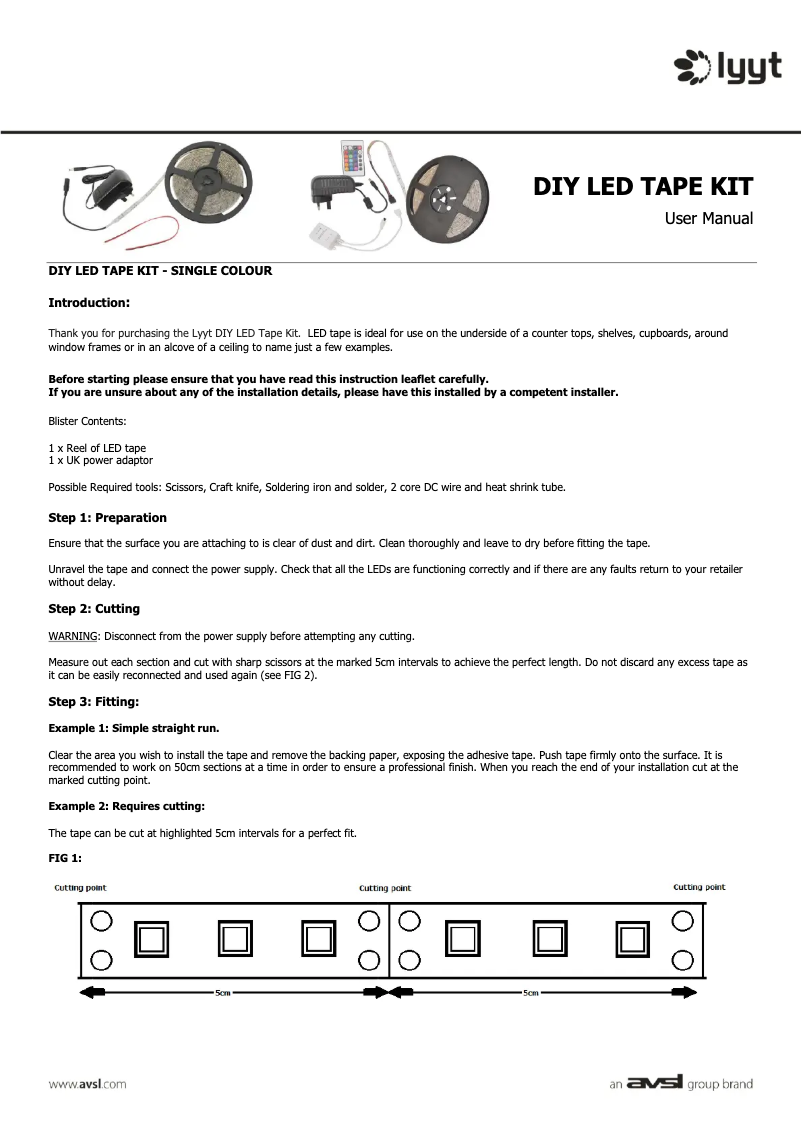 Page 1 de la notice Manuel utilisateur LYYT DIY-WW60