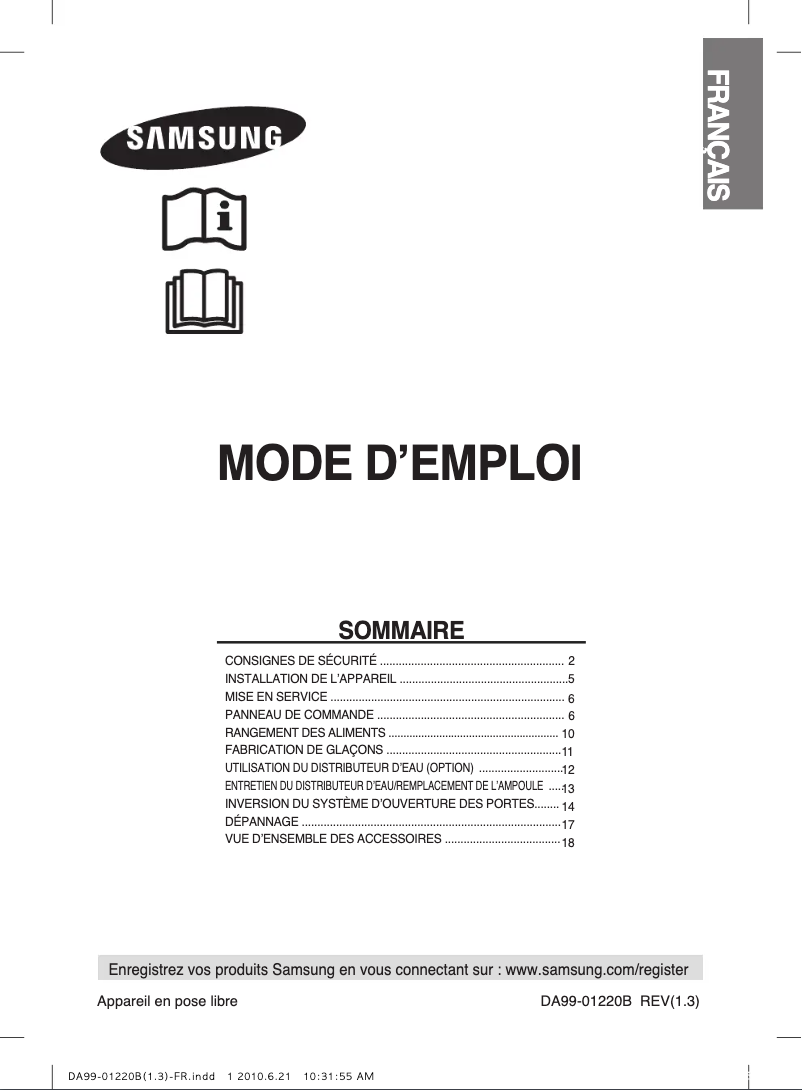Image de la première page du manuel de l'appareil RL41ECPS