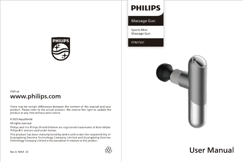 Page n°1 - Manuel utilisateur Philips PPM7501